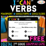 2nd Grade DIGITAL I CAN Grammar Game | Verbs | Free
