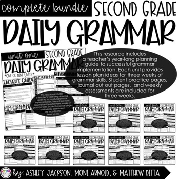Preview of 2nd Grade Daily Grammar Growing Bundle