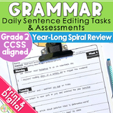 2nd Grade Daily Grammar Practice ELA Spiral Review Morning