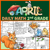 2nd Grade Daily Math April Morning Work No Prep Printables