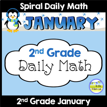 Preview of 2nd Grade Daily Math Spiral Review JANUARY Morning Work or Warm ups