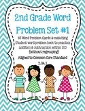 2nd Grade Daily Word Problem Book & Cards 2.OA.1 {SET 1}