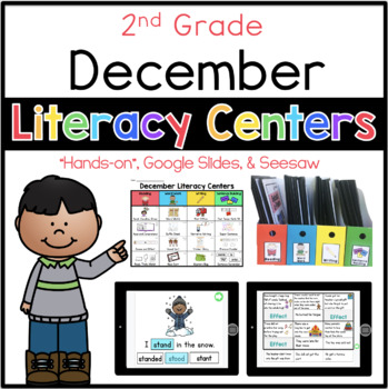 Preview of 2nd Grade December Literacy Centers
