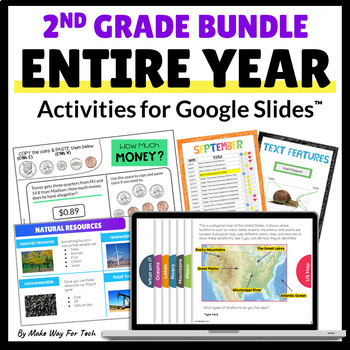 Preview of  End of the Year Slideshow Template | 2nd Grade  | June Newsletter | Volunteers 