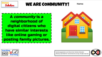 Preview of 2nd Grade ELA Digital Citizenship - Your Online Community