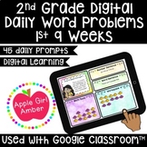 2nd Grade Digital Daily Math Word Problems | 1st 9 Weeks f