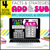 Addition & Subtraction Fact Slides w/ Fact Families & Miss