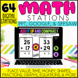 Bundle of Math Slides & Digital Math Stations for 2nd Grad