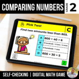 2nd Grade Digital Math Game | Compare Numbers | Distance Learning