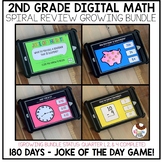 2nd Grade Digital Math Spiral Review - 180 Days of Math Warm Ups