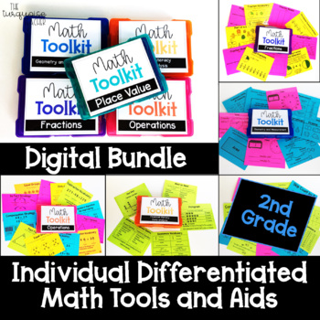 Preview of 2nd Grade Digital Math Tool Kit Aids Year Long Bundle Distance Learning Google