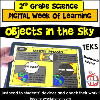 Preview of 2nd Grade Digital Week of Learning - Objects in the Sky DISTANCE LEARNING