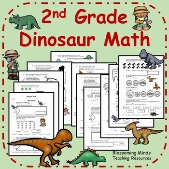 Preview of 2nd Grade Dinosaur Math