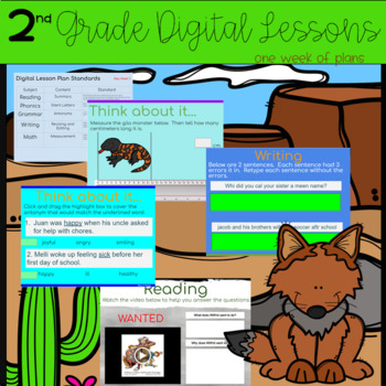 Preview of 2nd Grade Distance Learning: Digital Lesson Plans: May Week 3: Google Slides