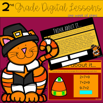 Preview of 2nd Grade Distance Learning: Digital Lesson Plans: November Week 1:Google Slides