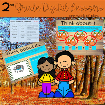 Preview of 2nd Grade Distance Learning: Digital Lesson Plans: October Week 3: Google Slides