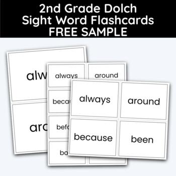 2nd Grade Dolch Sight Word Flashcards - FREE SAMPLE by Education Outside