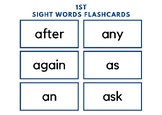 1st Grade Dolch Sight Words Flashcards