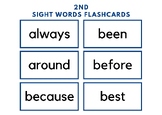 2nd Grade Dolch Sight Words Flashcards
