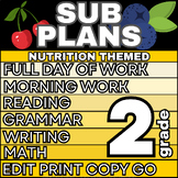 2nd Grade EDITABLE Substitute Teacher Plans Full Day No Pr