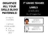 2nd Grade-EL Skills Block Cycle Labels for Scrapbook Case
