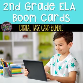 Preview of 2nd Grade ELA Boom Cards | Second Grade Digital Grammar Activities