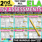 Preview of 2nd Grade ELA Common Core- (ALL STANDARDS) Assessment Pack- 329 pages
