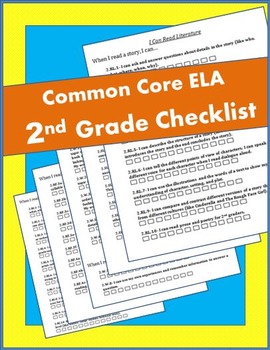 Preview of 2nd Grade ELA Common Core Checklist