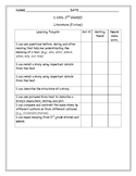 2nd Grade ELA Learning Targets checklist