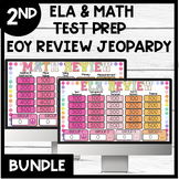 2nd Grade ELA & Math Test Prep EOY Review | Jeopardy Game 