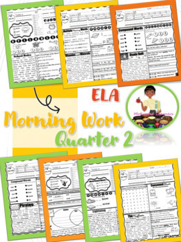 Preview of 2nd Grade Morning Work • Second ELA Spiral Review | 2nd Qtr