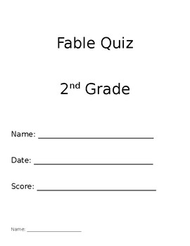 Preview of 2nd Grade ELA Reading Quizzes