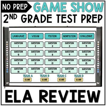 Preview of 2nd Grade ELA Test Prep Game Show | 2nd Grade Language Arts