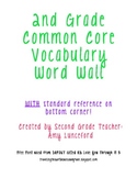 2nd Grade ELA and Math Vocabulary Word Wall