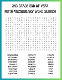 2nd Grade- END OF THE YEAR- MATH VOCABULARY WORD SEARCH