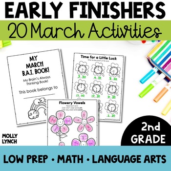 Preview of 2nd Grade Early Finishers March 20 Activities for Fast Finishers in 2nd Grade