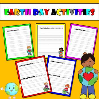 Preview of 2nd Grade Earth day Writing Prompts Templates