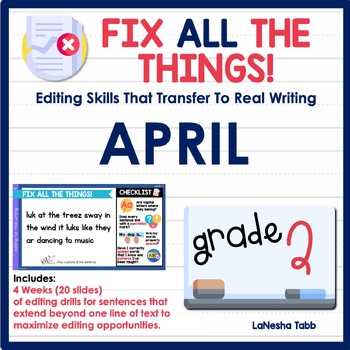 Preview of 2nd Grade Editing Practice April