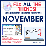 2nd Grade Editing Practice November