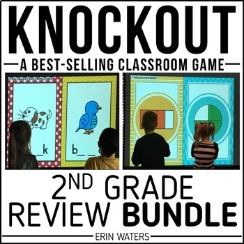 Preview of 2nd Grade End of Year Review - 2nd Grade Math Review Games - ELA Review Games