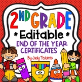2nd Grade End of the Year Certificates (EDITABLE)