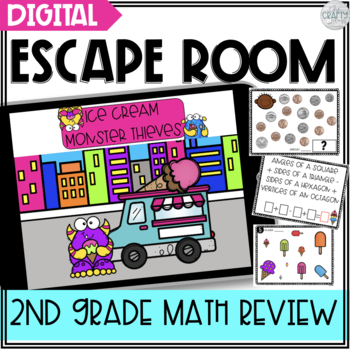Preview of 3rd Grade Back to School Math Review Digital Escape Room