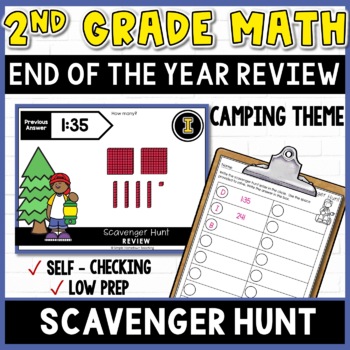 Preview of 2nd Grade End of the Year Math Review | Second Grade Math Review