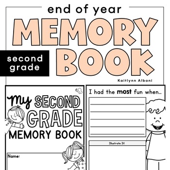 Preview of End of Year Memory Book Pages - Second Grade
