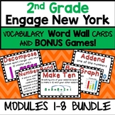 2nd Grade Engage NY Math Vocab Word Wall Cards Modules 1-8