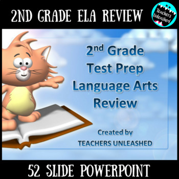 Preview of 2nd Grade English Language Arts Review PowerPoint and Test Prep