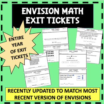 Preview of 2nd Grade Envision Math Exit Tickets Bundle