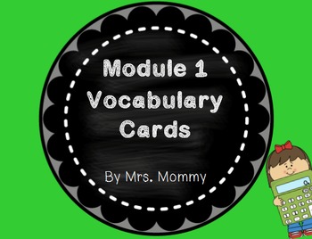 Preview of Vocabulary Cards 2nd Grade Module 1 (Compatible with Eureka math)