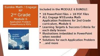 Preview of 2nd Grade Eureka Math/Engage NY Application Problems: Mod. 6 (Distance Learning)