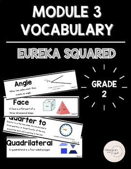 Preview of 2nd Grade Eureka Squared: Module 3 Vocabulary